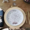 Plato de porcelana con colección Helga DOR - modelo Nostalgia