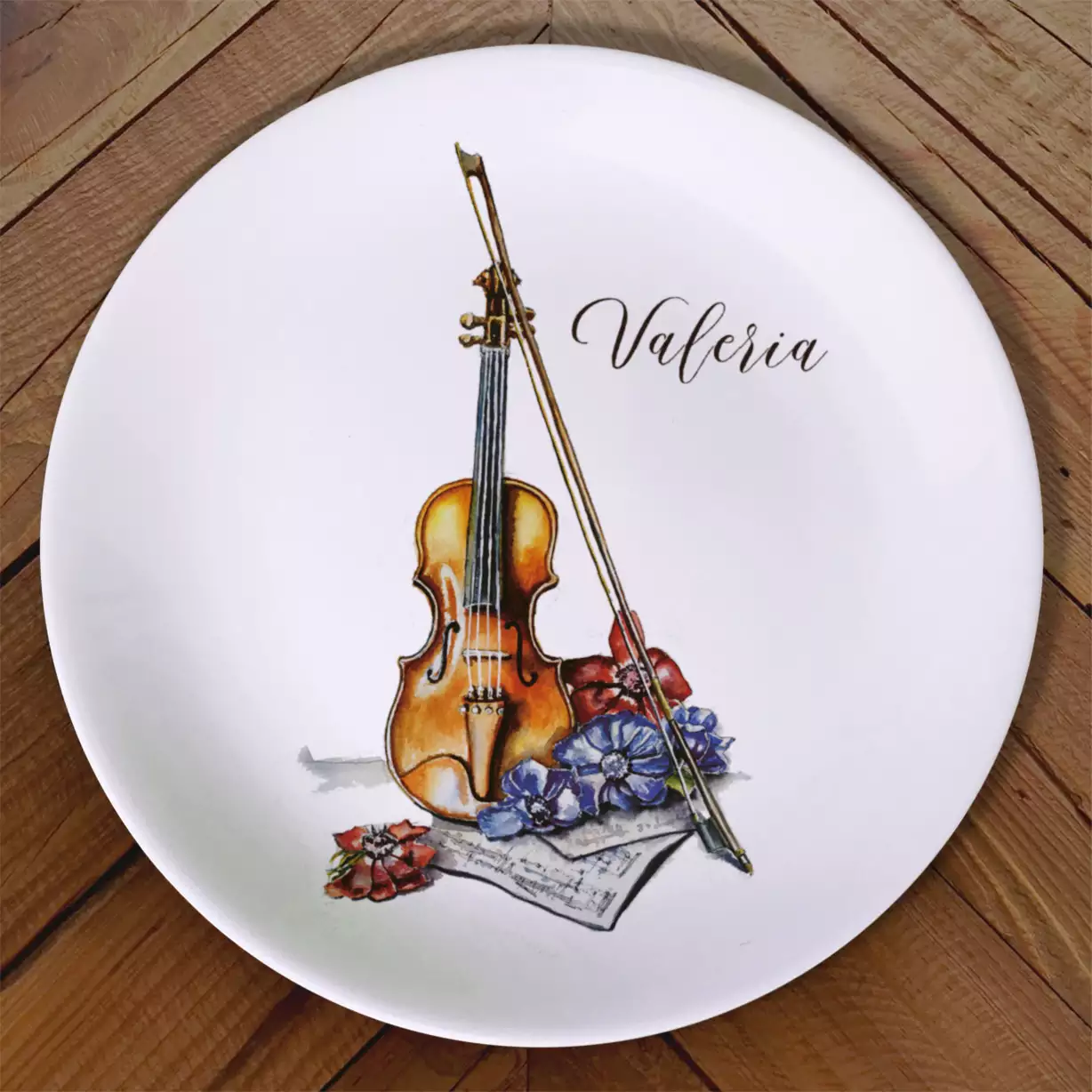 violinista VIOLET Plato Personalizado