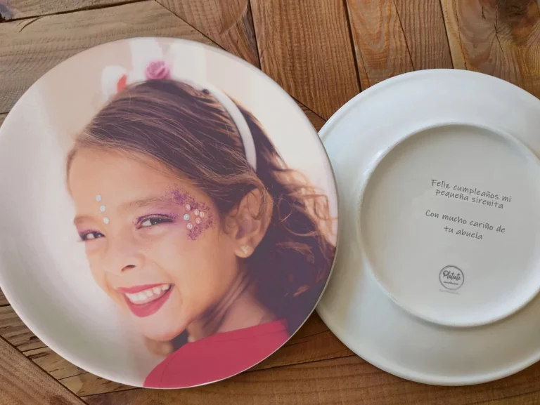 Plato personalizado con dedicatoria